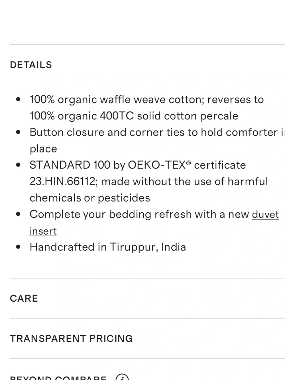 Quince Organic Luxe Honeycomb Duvet Cover Set - Home Bedding